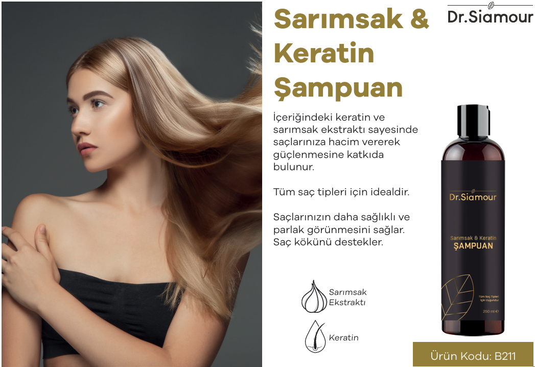 Dr. Siamour Sarımsak & Keratin Şampuan